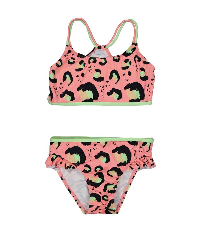 Quapi Meisjes bikini - Sarah - AOP poppy roze animal