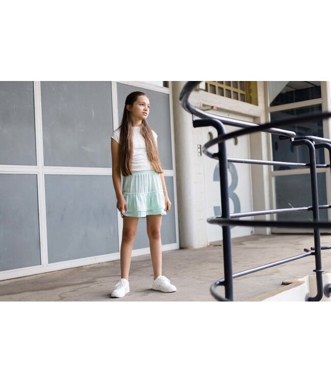 LEVV Meisjes rok - Tica - AOP Mint groen geruit