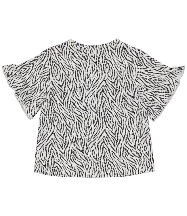 Quapi Meisjes t-shirt - Meri - AOP zwart zebra