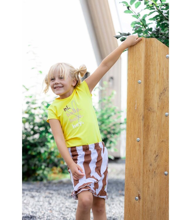 Quapi Meisjes rok - Mirjam - AOP bruin gestreept