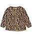 LEVV Little Meisjes blouse - Vera - AOP Camel zebra