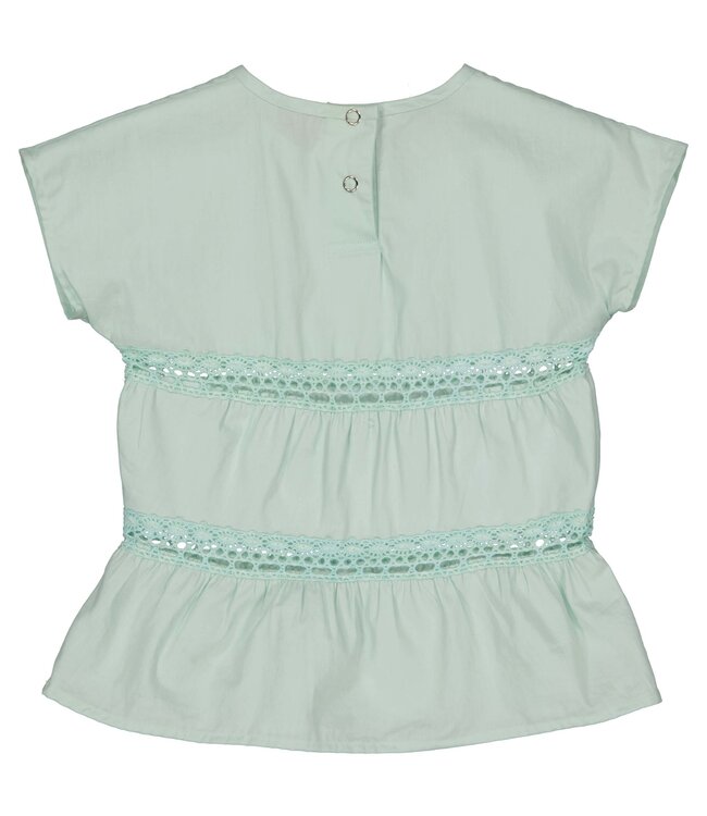 LEVV Little Meisjes t-shirt - Veerne - Mint groen