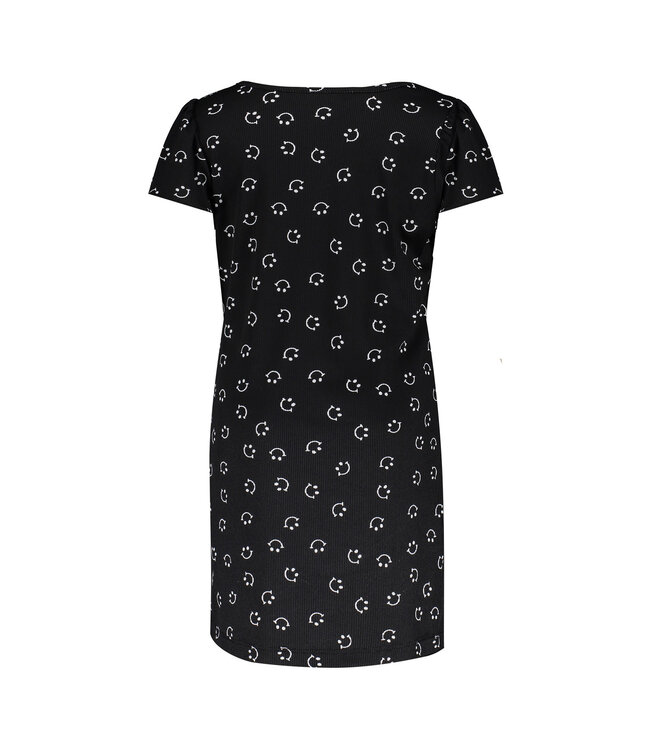 Frankie & Friends Meisjes jurk - Beagle - Print zwart/wit