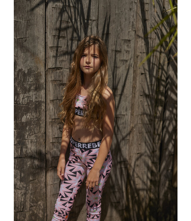 SUPERREBEL Meisjes legging Pearl - Star AOP