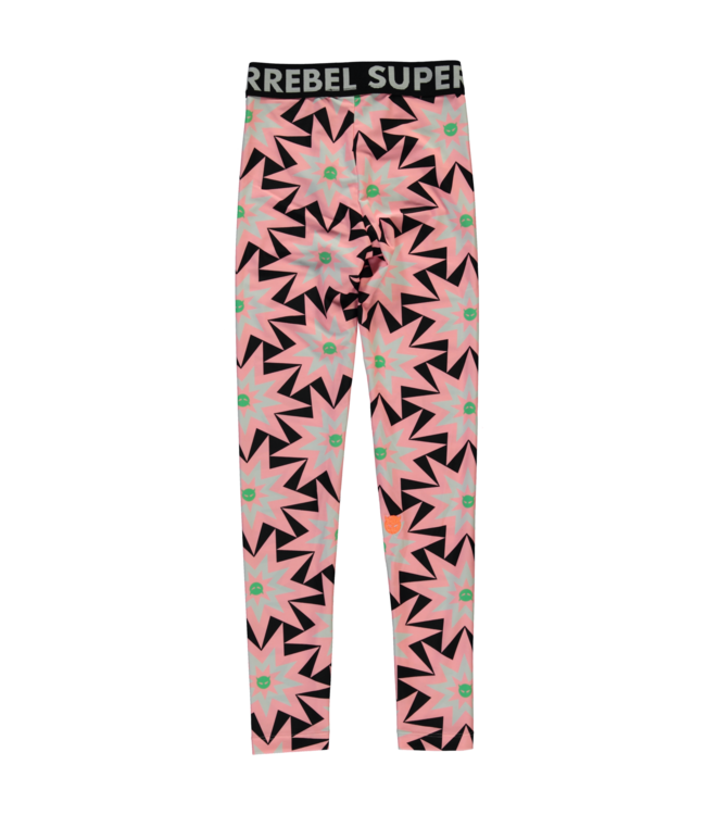 SUPERREBEL Meisjes legging Pearl - Star AOP
