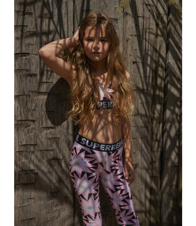 SUPERREBEL Meisjes legging Pearl - Star AOP
