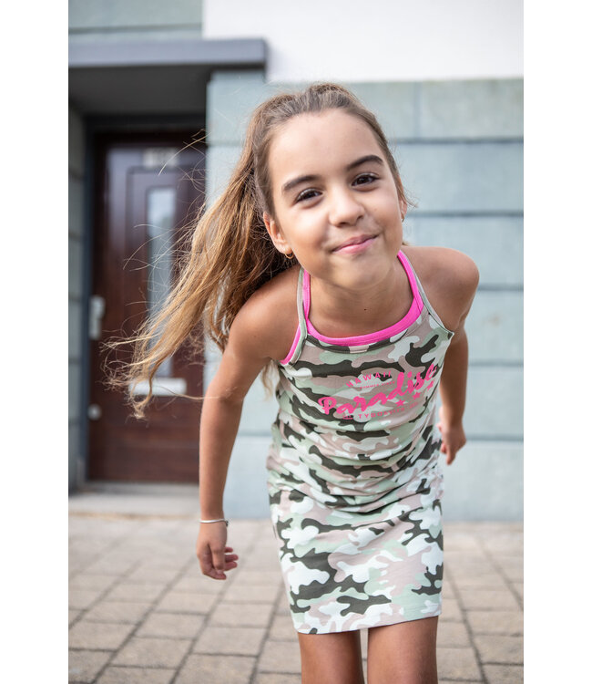 Tygo & Vito Meisjes jurk camo AOP - Army