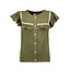 Like Flo Meisjes blouse fancy ruffel - Olive