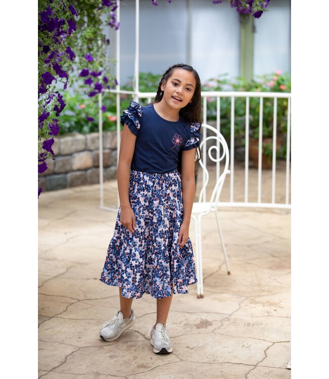 B.Nosy Meisjes midi rok AOP - Floral AOP