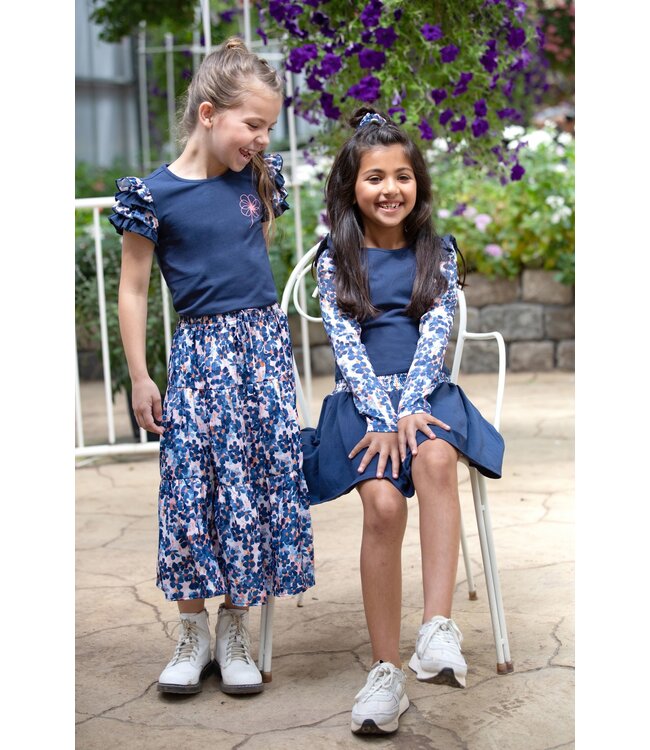 B.Nosy Meisjes midi rok AOP - Floral AOP