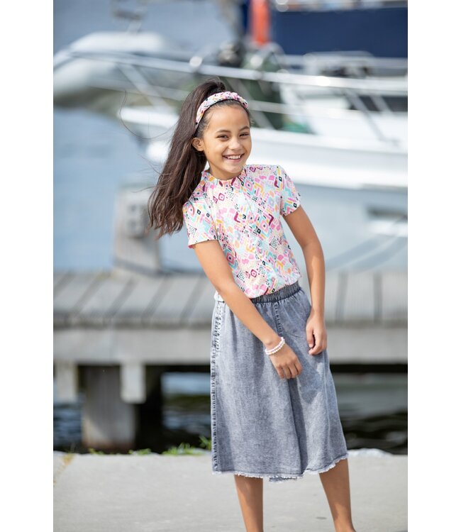 B.Nosy Meisjes top AOP - Hippie aztec