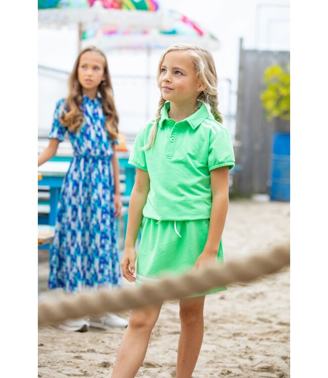 B.Nosy Meisjes cropped sweat top - Neon groen