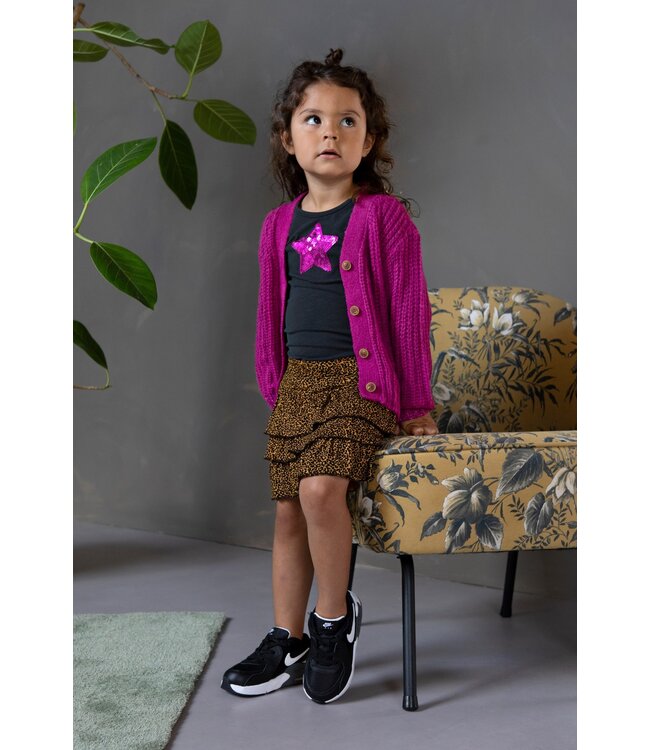 Like Flo Meisjes rok ruffel - Camel