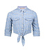 Geisha Meisjes jeans blouse broderie - blauw