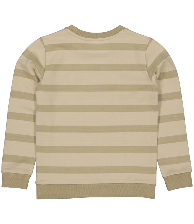 LEVV Jongens sweater - Daud - AOP Zand desert streep