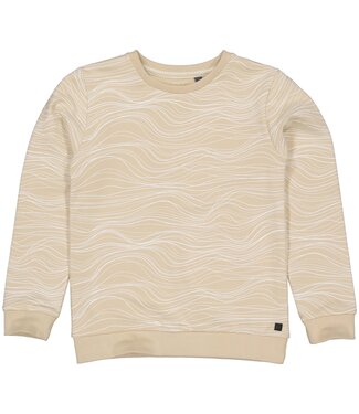 LEVV Jongens sweater - Denn - AOP Grijs zand wave