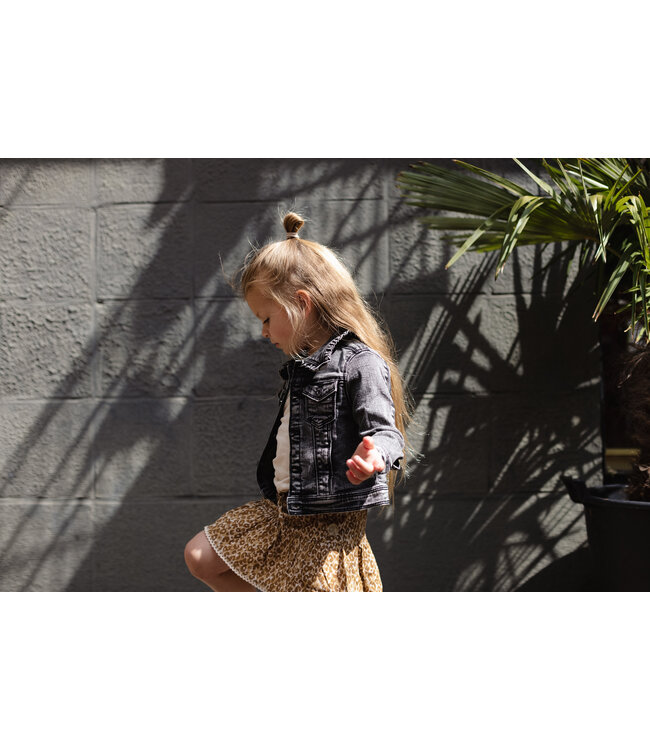 LEVV Little Meisjes rok - Evelien - AOP Creme luipaard