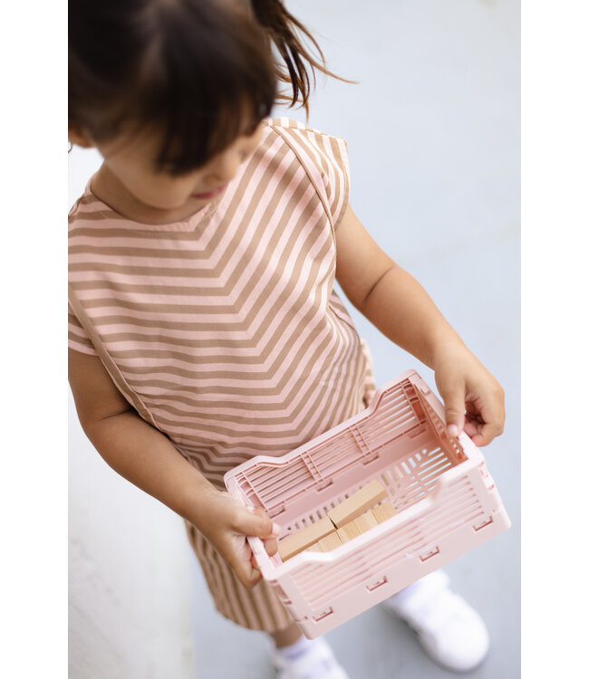 LEVV Little Meisjes blouse - Eleke - Taupe streep