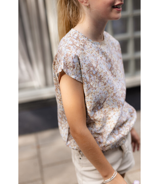 LEVV Meisjes blouse - Djada - AOP Multi abstract