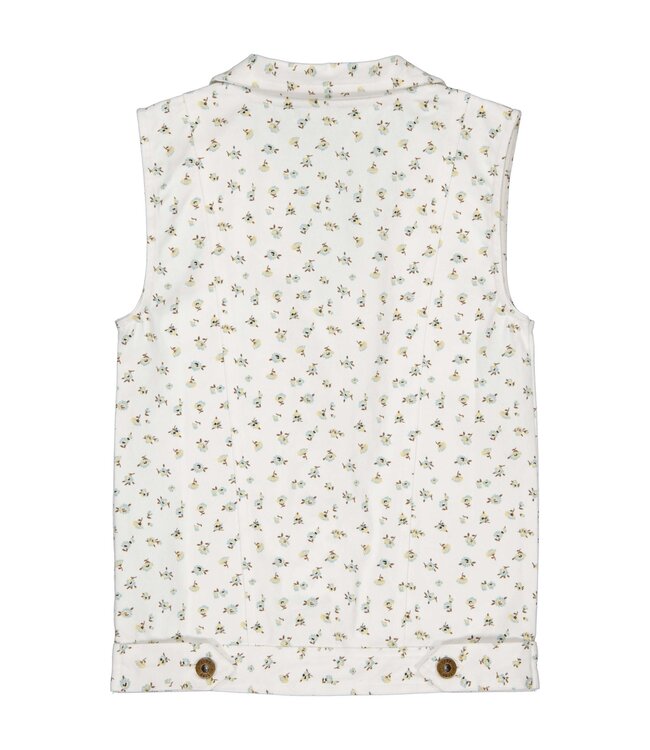 LEVV Meisjes gilet - Dora - AOP Off wit bloemen
