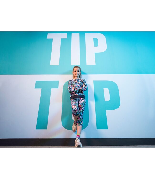 B.Nosy Meisjes tanktop met shirt 2-piece - Active bloemen AOP