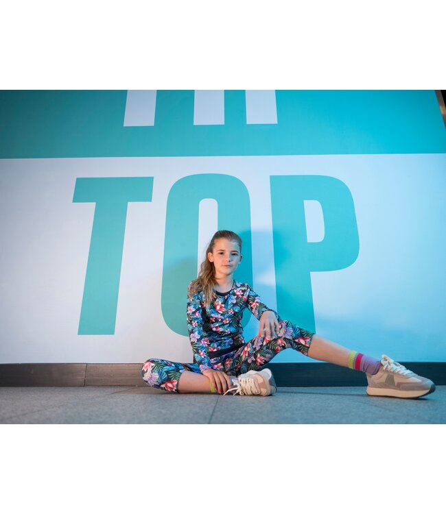 B.Nosy Meisjes tanktop met shirt 2-piece - Active bloemen AOP