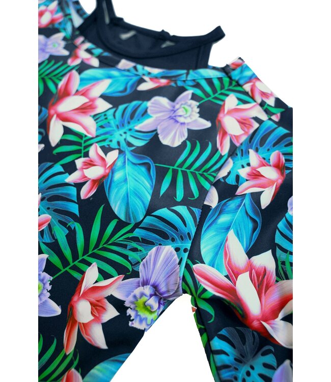 B.Nosy Meisjes tanktop met shirt 2-piece - Active bloemen AOP