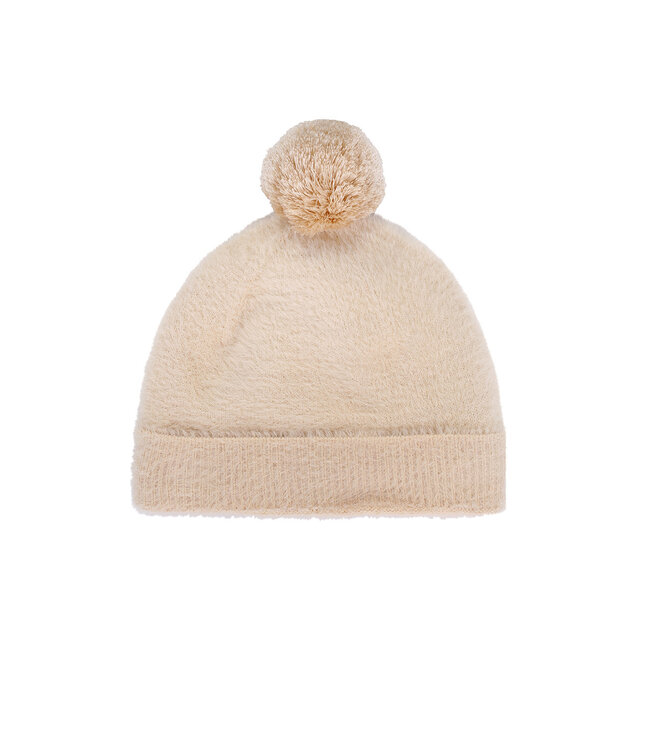 LOOXS Little Meisjes muts pompon gebreid - Zacht zand