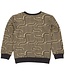 Quapi Jongens sweater - Aleso - AOP geomatric metaal grijs