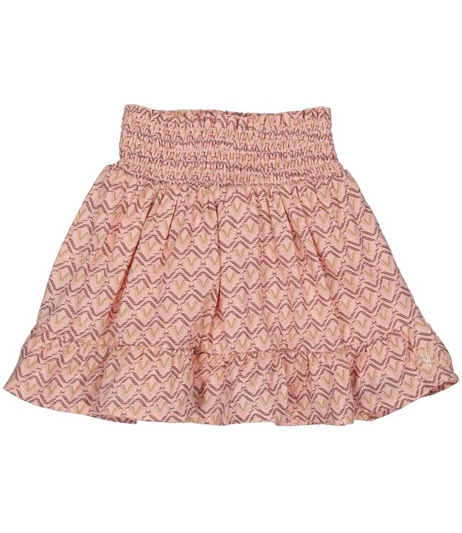 LEVV Little Meisjes rok - Ginny - AOP VV pastel roze