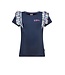 B.Nosy Meisjes t-shirt ruffel - Navy blauw