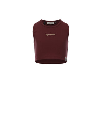 LOOXS 10sixteen Meisjes crop top rib - Plum