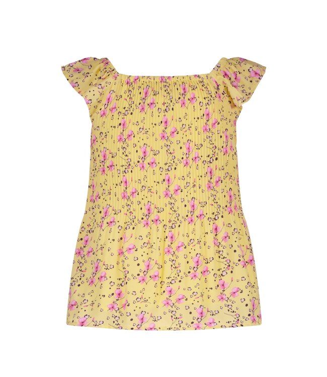 NoNo Meisjes top smock - Tommy - Lemon drop