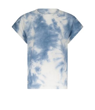 NoBell Meisjes t-shirt tie dye - Kasis - Denim sea