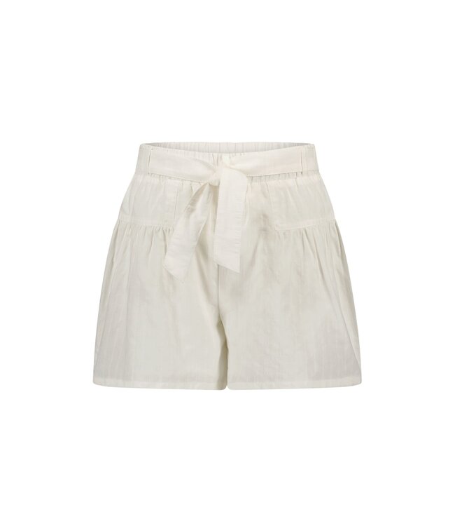Like Flo Meisjes short met riem - Off white