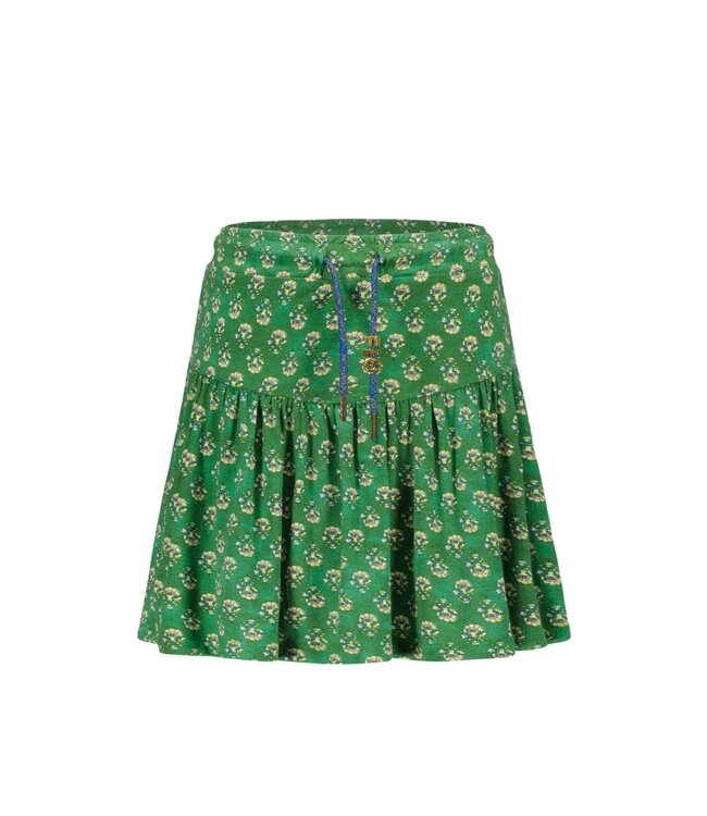 Like Flo Meisjes rok crepe - Groen bloemen