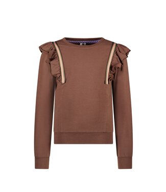 B.Nosy Meisjes sweater - Babet - Walnoot