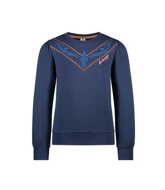 B.Nosy Meisjes sweater - Vieve - Navy blauw