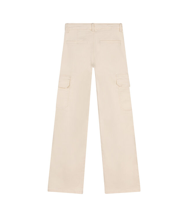 Indian Blue Jeans Meisjes jeans broek Cargo wide fit - Lily wit