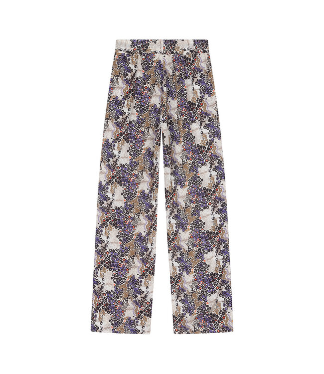 Indian Blue Jeans Meisjes broek Leopeard wide fit - Sesame