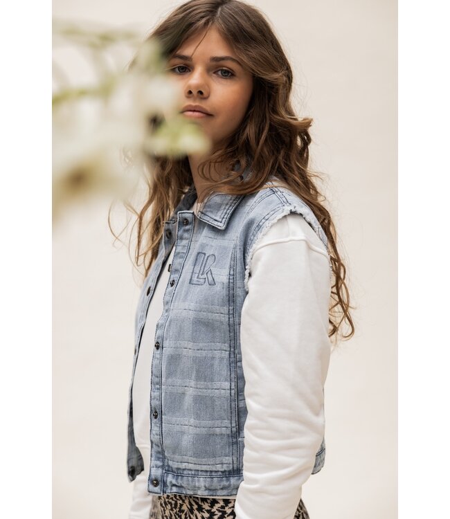 LOOXS 10sixteen Meisjes gilet denim - Geruit