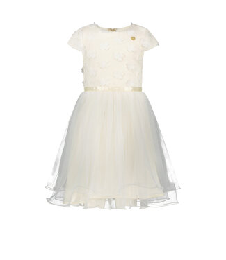 Le Chic Meisjes jurk - Starlight - Pearled ivoor wit