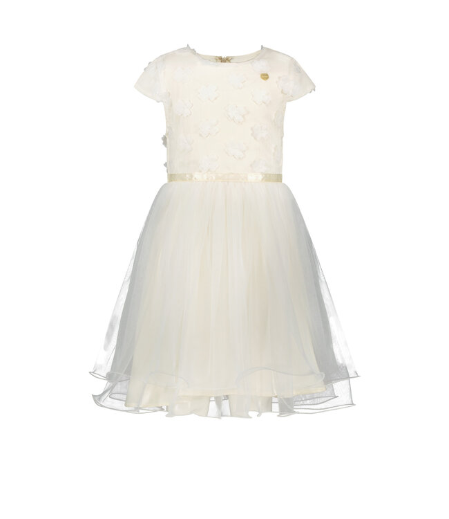 Le Chic Meisjes jurk - Starlight - Pearled ivoor wit