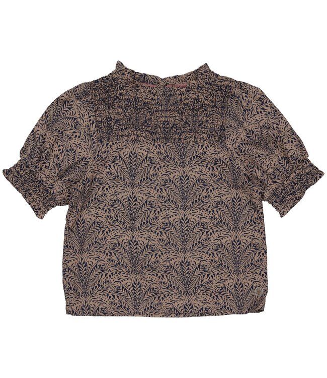 LEVV Meisjes Top - Karen - AOP grafisch taupe