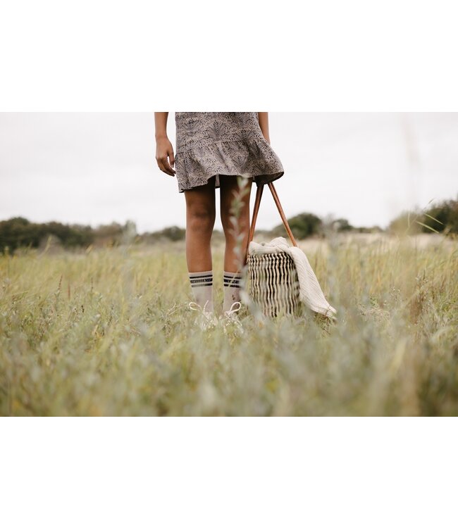 LEVV Meisjes rok - Kera - AOP grafisch taupe