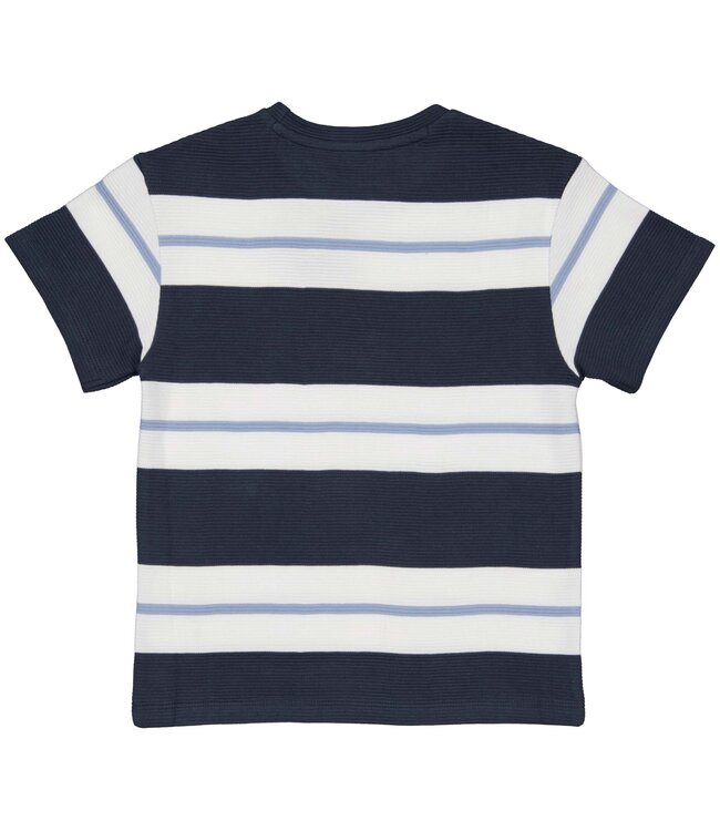 LEVV Jongens t-shirt - Kayden - AOP blauw gestreept