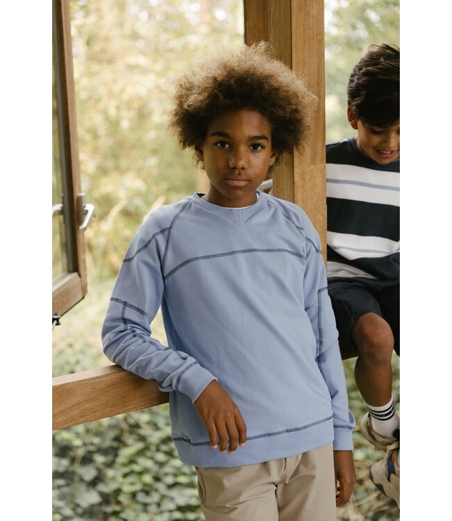 LEVV Jongens sweater - Kenton - Midden blauw