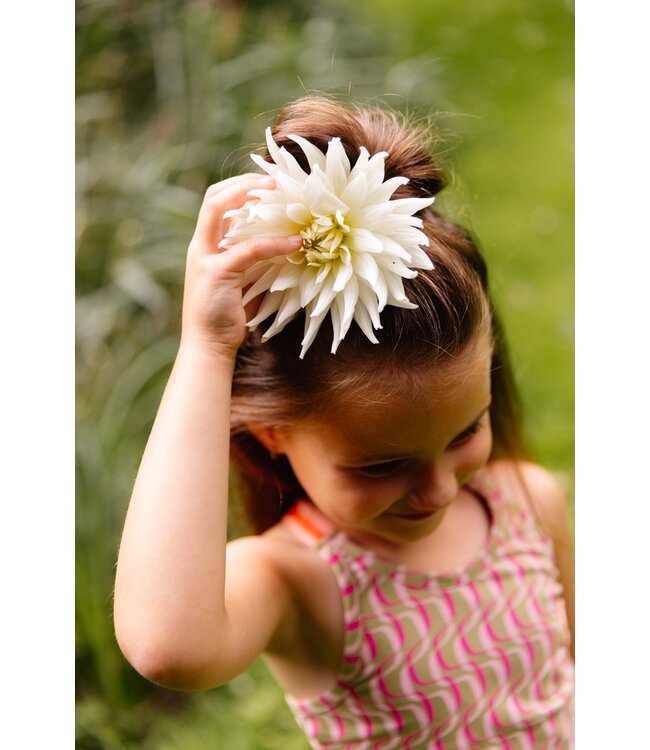 Quapi Meisjes top - Birthe - AOP roze gestreept