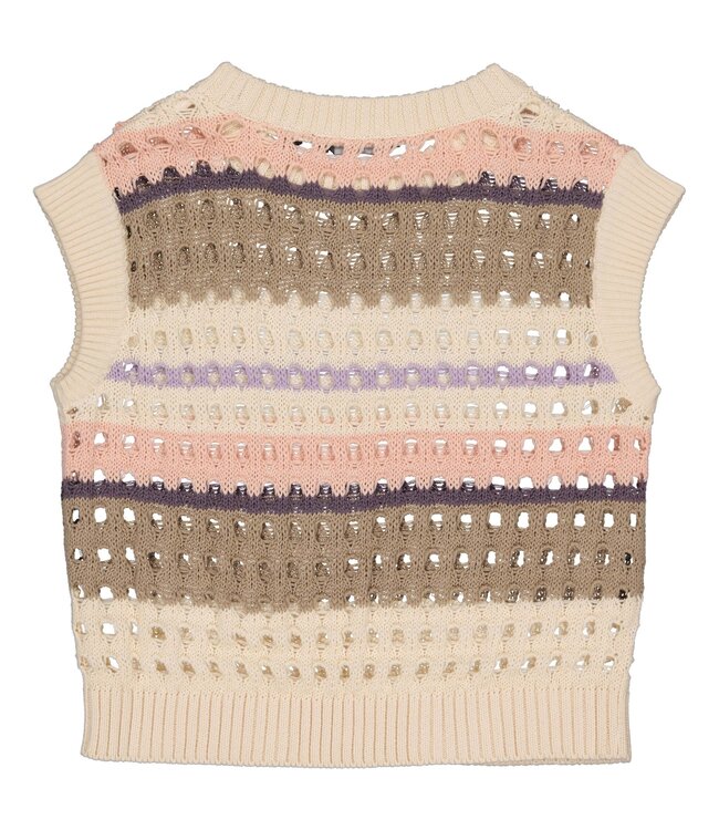 LEVV Meisjes spencer - Kirsti - AOP grijs gestrept