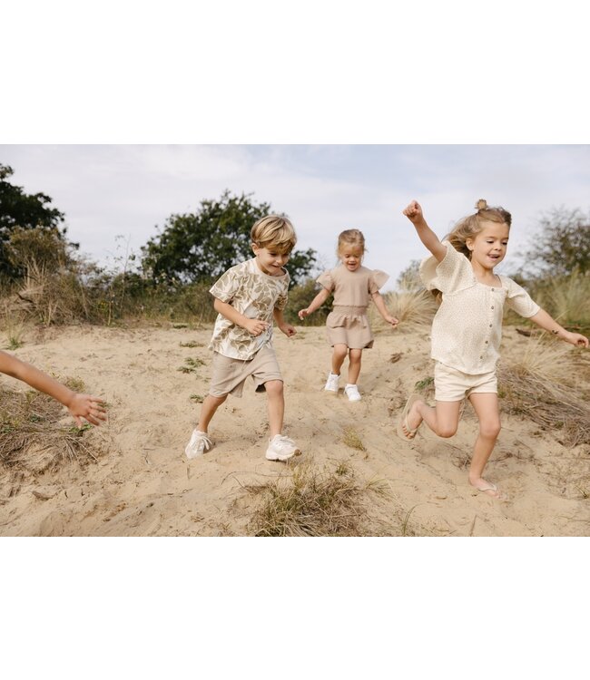 LEVV Little Jongens t-shirt - Mak - AOP bloemen wit